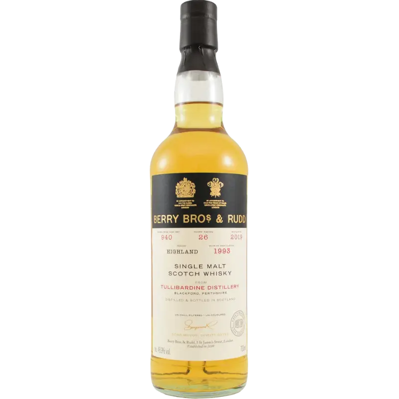 Berry Bros Amp Rudd Tullibardine Distillery 1993 Single Malt Scotch Whisky 700Ml Bottle Image