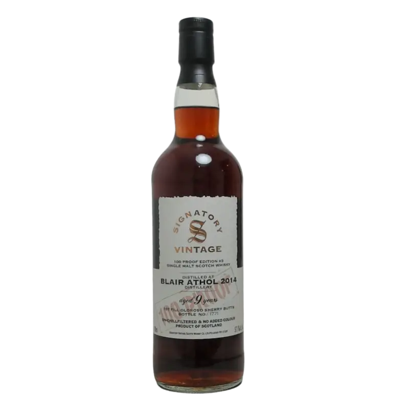 Blair Athol Signatory Vintage Single Malt Scotch Whisky Aged 9 Years 700Ml Bottle Image