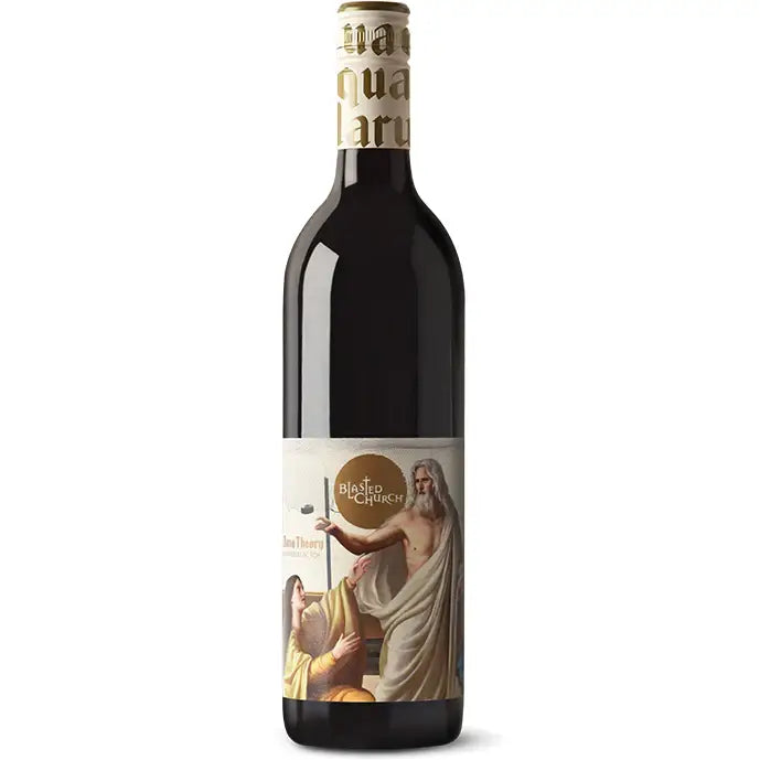 Buy Big Bang Theory wine bottle with artistic label featuring biblical imagery