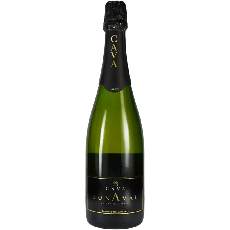 Buy Bonaval Cava Brut Nature 750mL sparkling wine, green bottle with black label