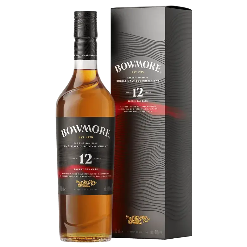 Bowmore 12 Year Old Single Malt Scotch Whisky Sherry Oak Cask 700Ml Bottle Image