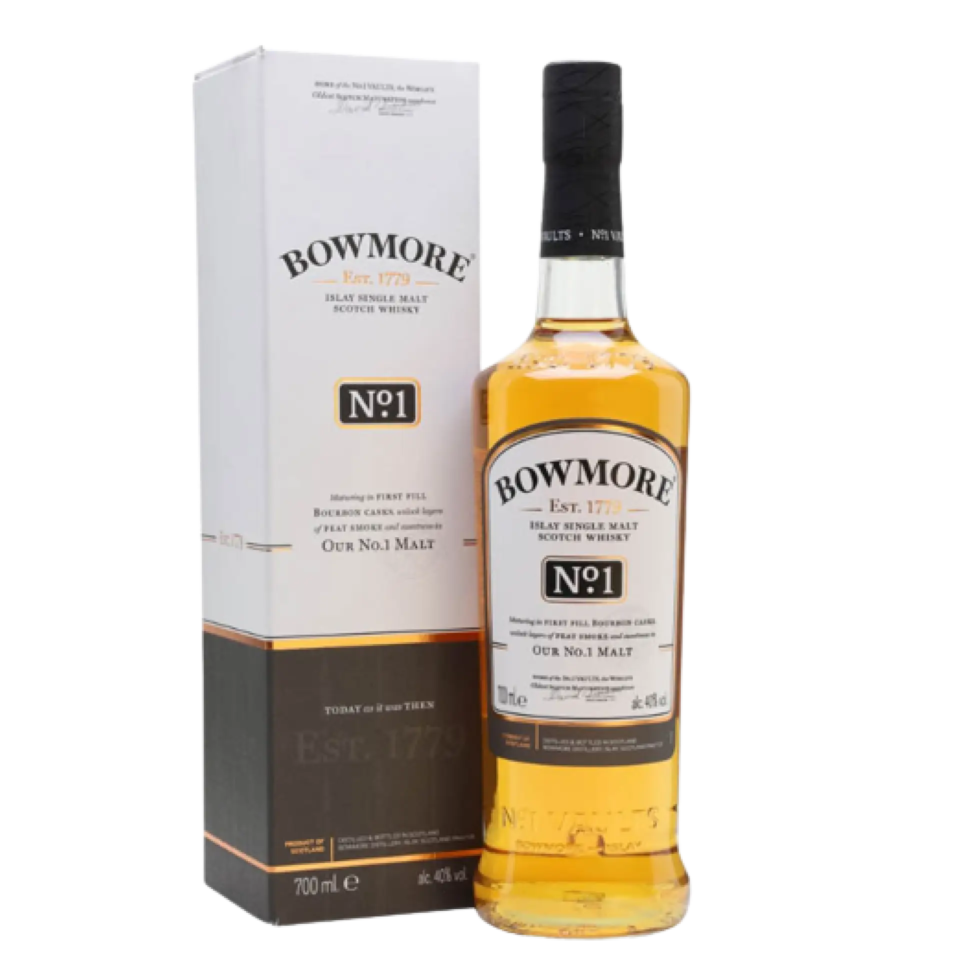 buy Bowmore No.1 Islay Single Malt Scotch Whisky 700ml bottle with box