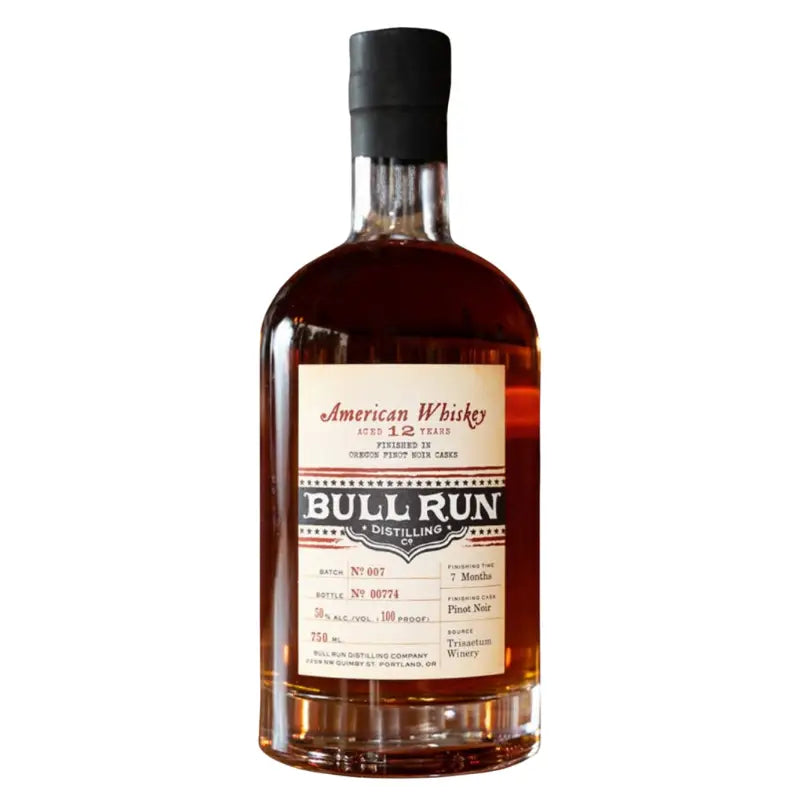 Bull Run Distillery 10 Year Whisky Finished In Oregon Pinot Noir Casks 750Ml Bottle Image