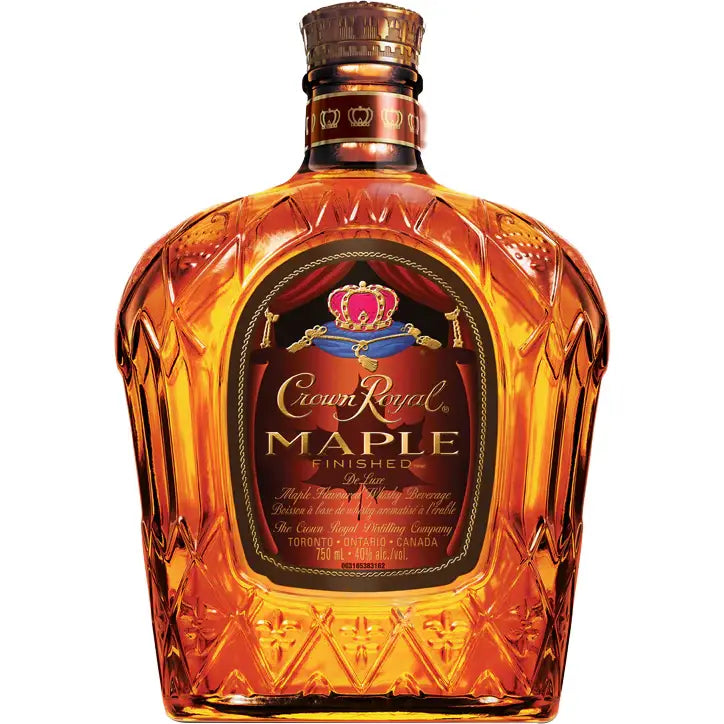 Buy Crown Royal Maple Finished whisky, 750ml, in a crystal-style amber bottle.