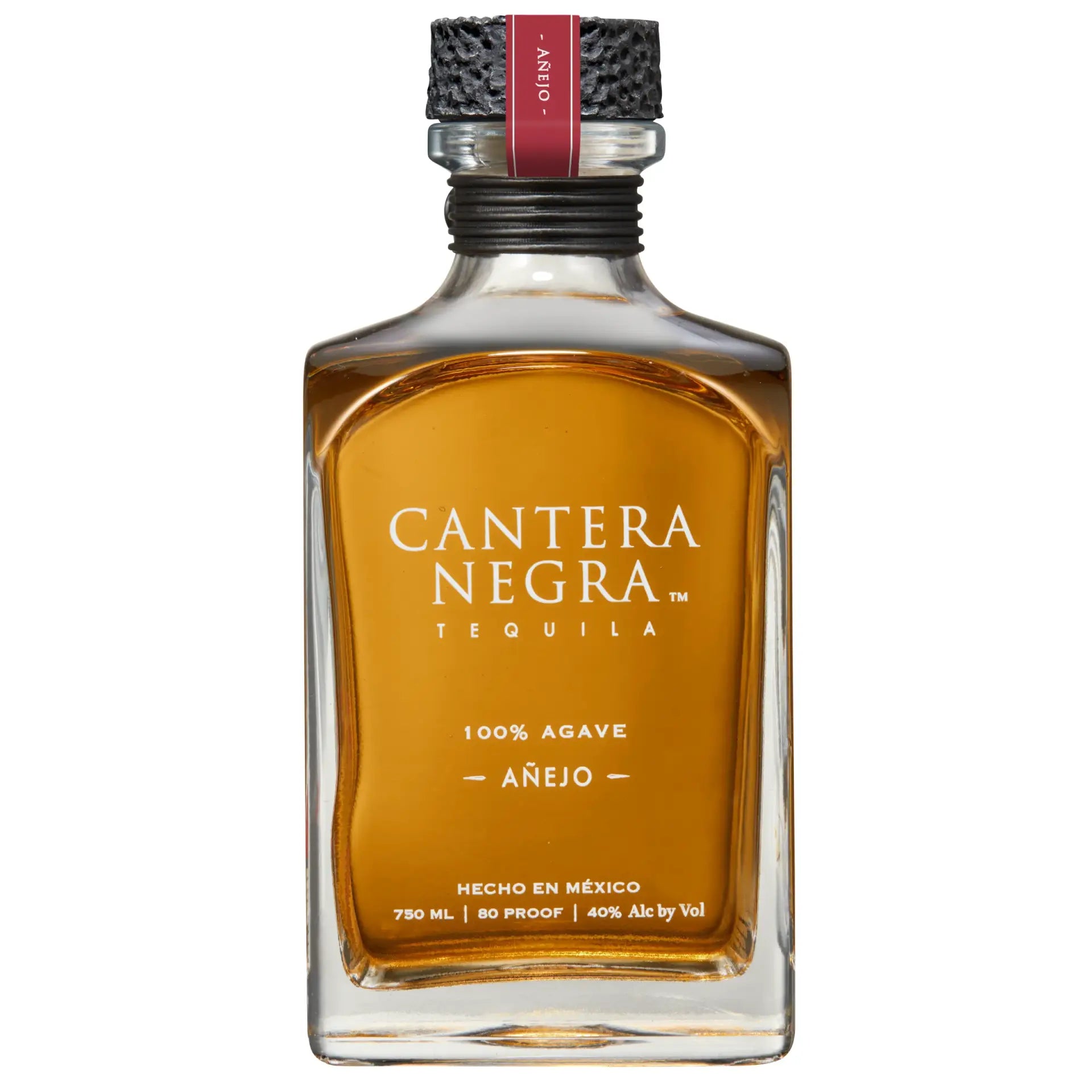 Buy Cantera Negra Anejo 750mL tequila, 100% agave, premium Mexican spirit bottle