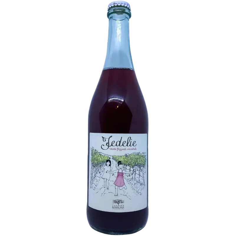Buy Cantina Marilina Fedelie Rosato 750mL, sparkling Italian rosé wine with illustrated label.