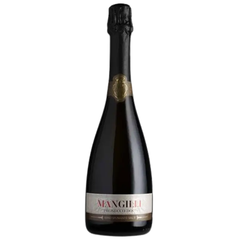Buy Mangilli Prosecco 750mL sparkling wine bottle with foil-wrapped neck.