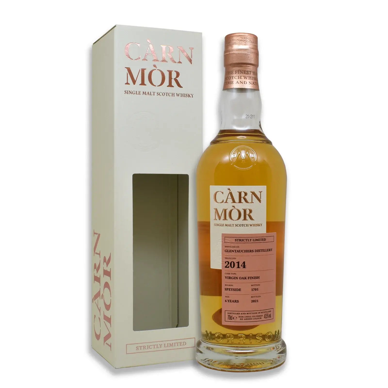 Carn Mor Glentauchers Distillery Strictly Limited Single Malt Scotch Whisky Aged 6 Years 700Ml Bottle Image