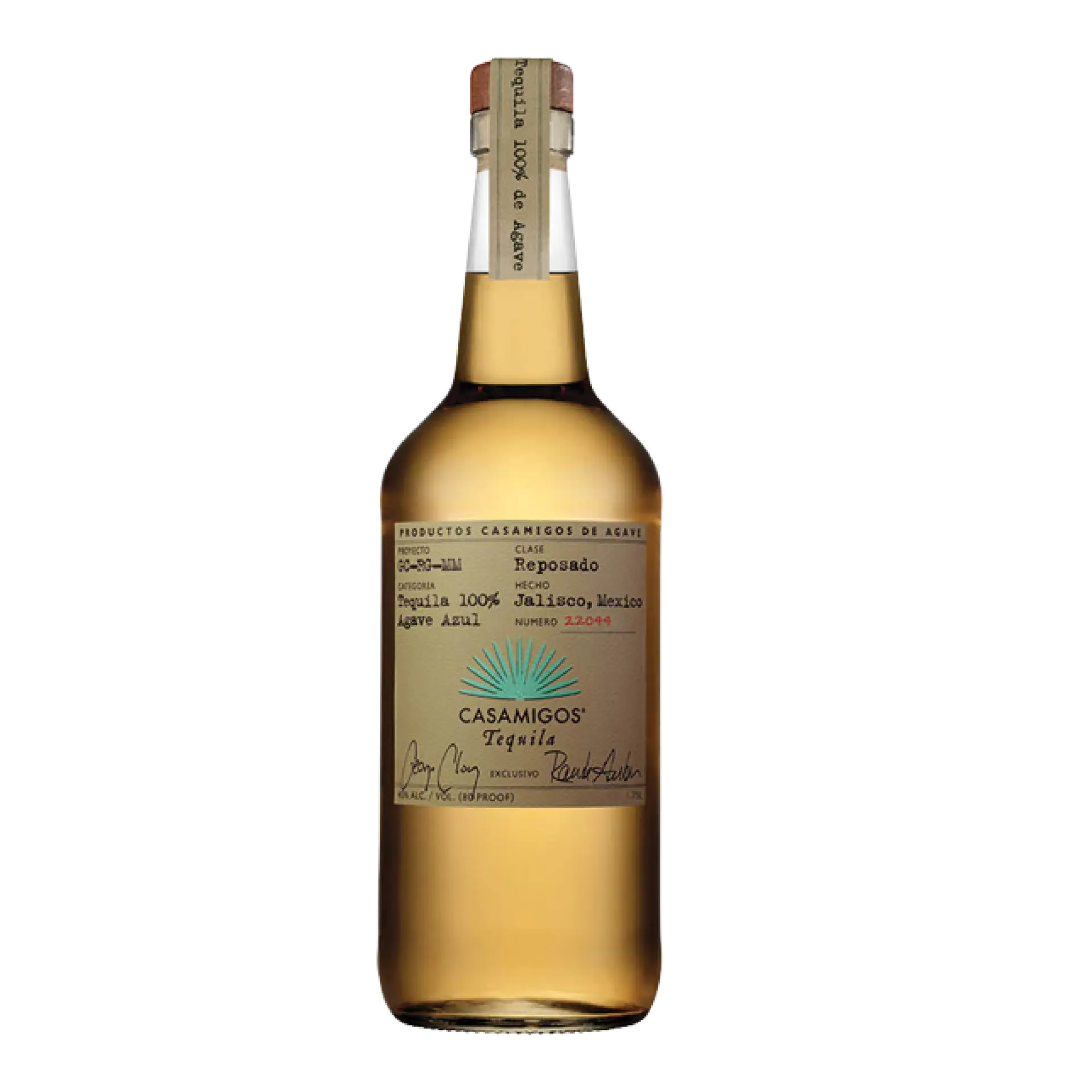 Buy Casamigos Reposado 1.75L tequila bottle with clear label and golden liquor