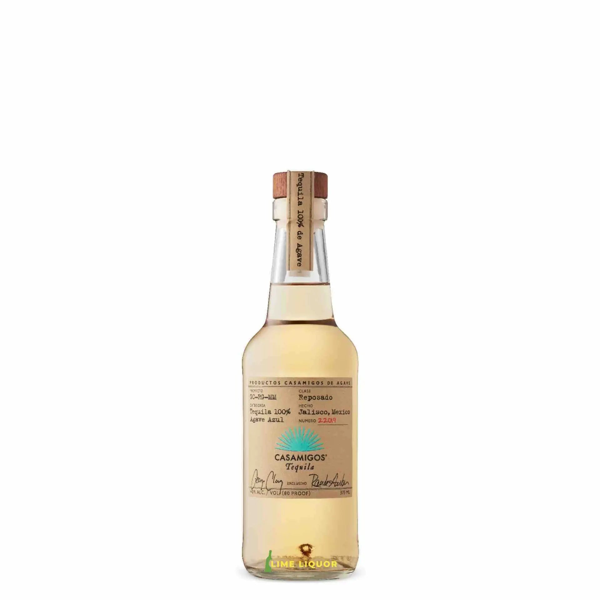 buy Casamigos Reposado 375mL tequila bottle with light amber liquor