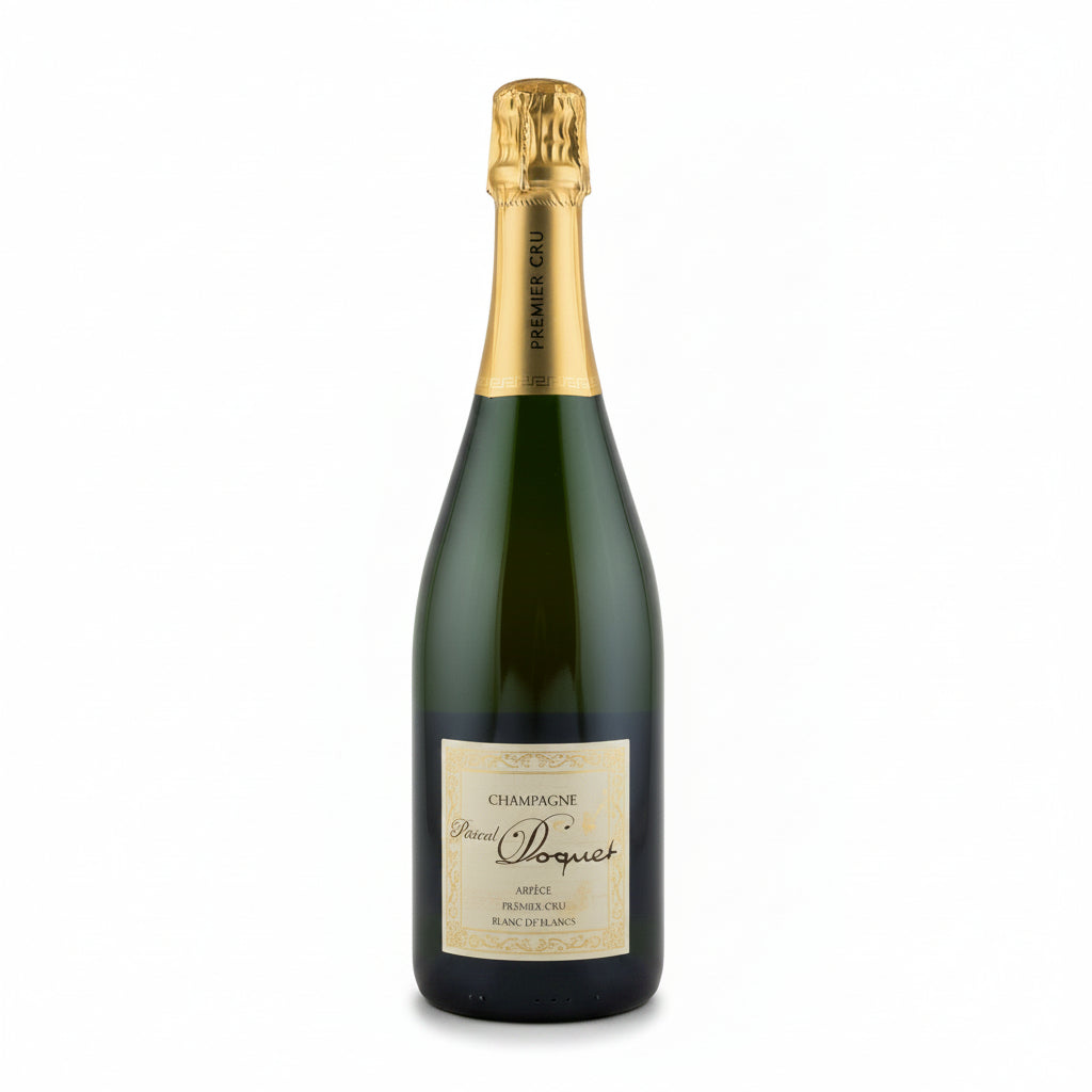 Champ Pascal Doquet Arpege Blanc De Blancs sparkling wine bottle with elegant label and foil cap.
