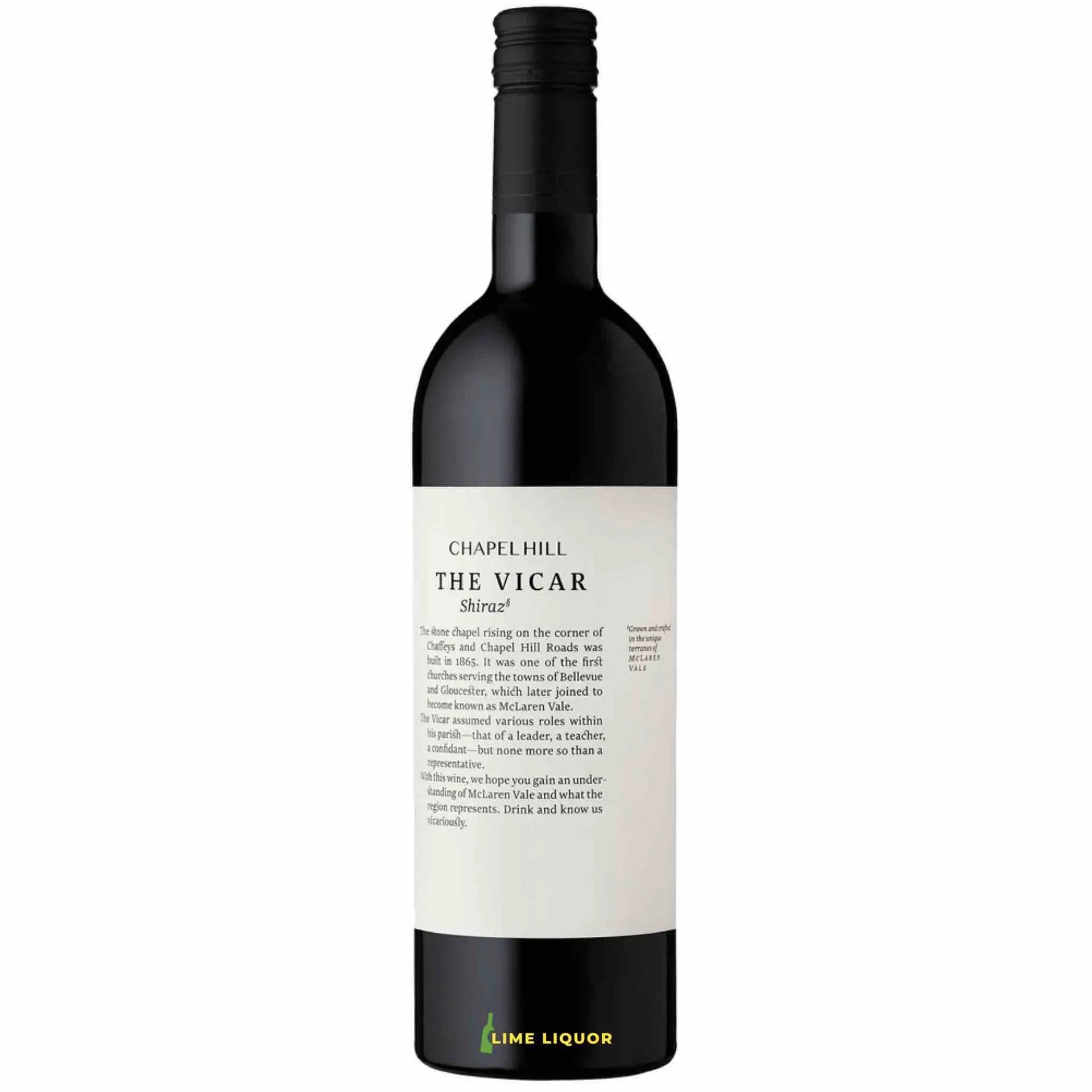 buy Chapel Hill The Vicar Shiraz wine bottle, Australian red wine with white label