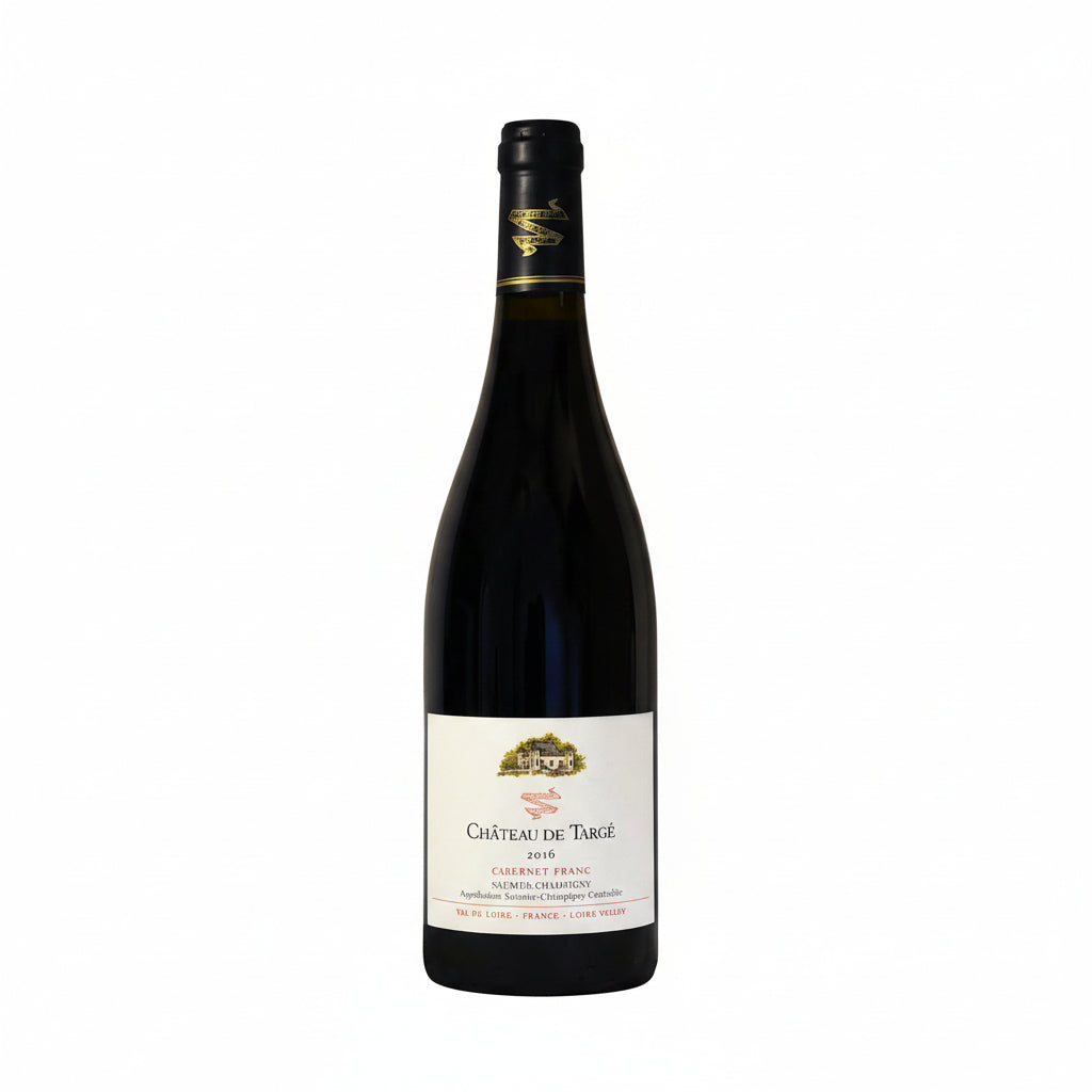 Bottle of Chateau De Targe Tradition red wine from Chateau, featuring a classic label and deep red color.