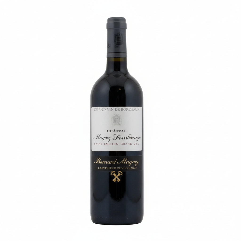 Bottle of Chateau La Mission Haut Brion Rouge 2016 red wine with a label featuring the Chateau crest and vintage year.