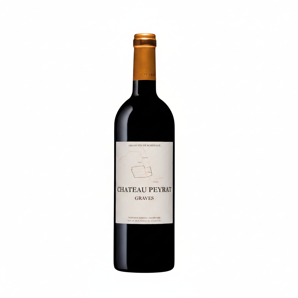 Chateau Peyrat wine bottle with label showing elegant design and classic branding, ready for display or tasting.