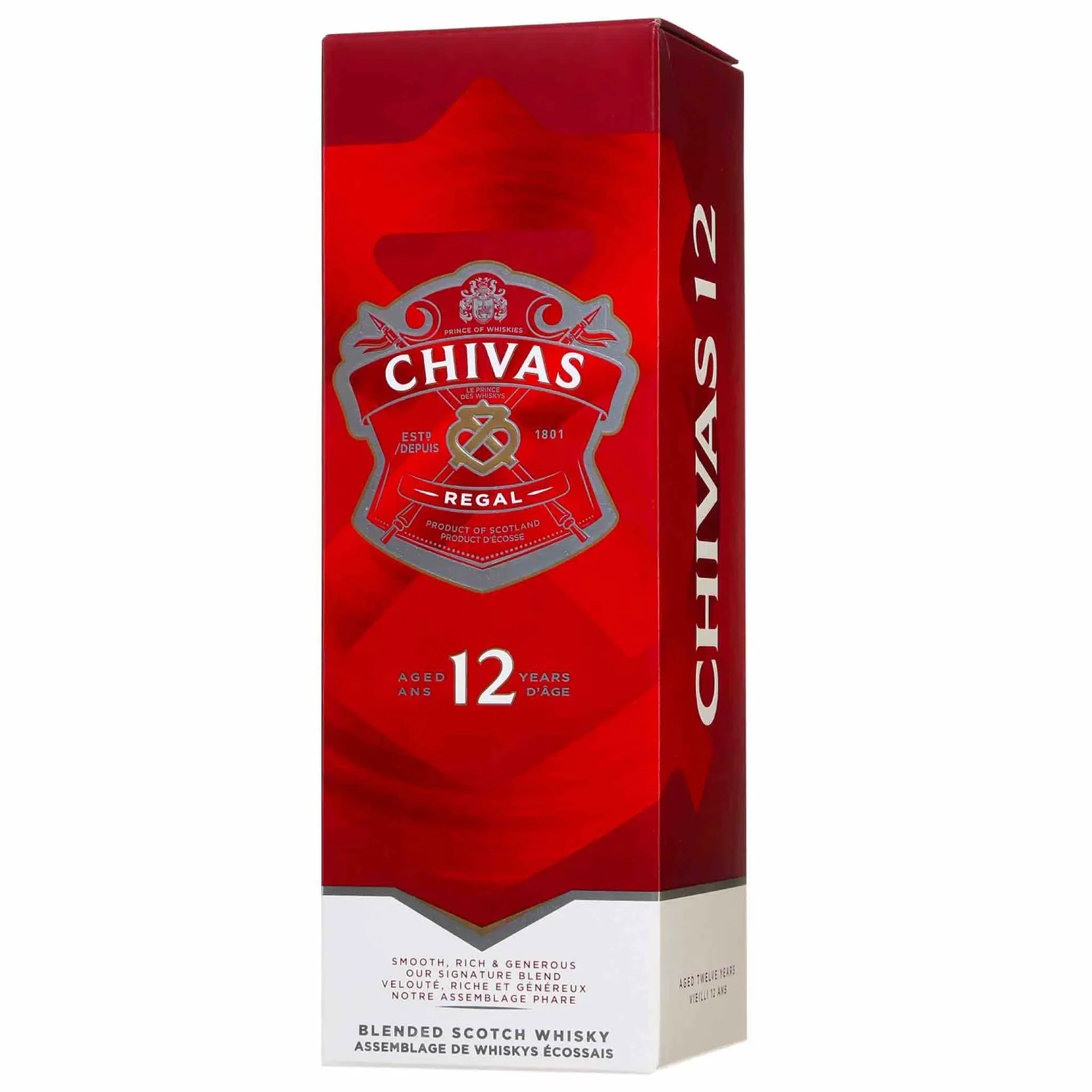 Buy Chivas Regal 12 Year Old blended Scotch whisky, red box, aged 12 years