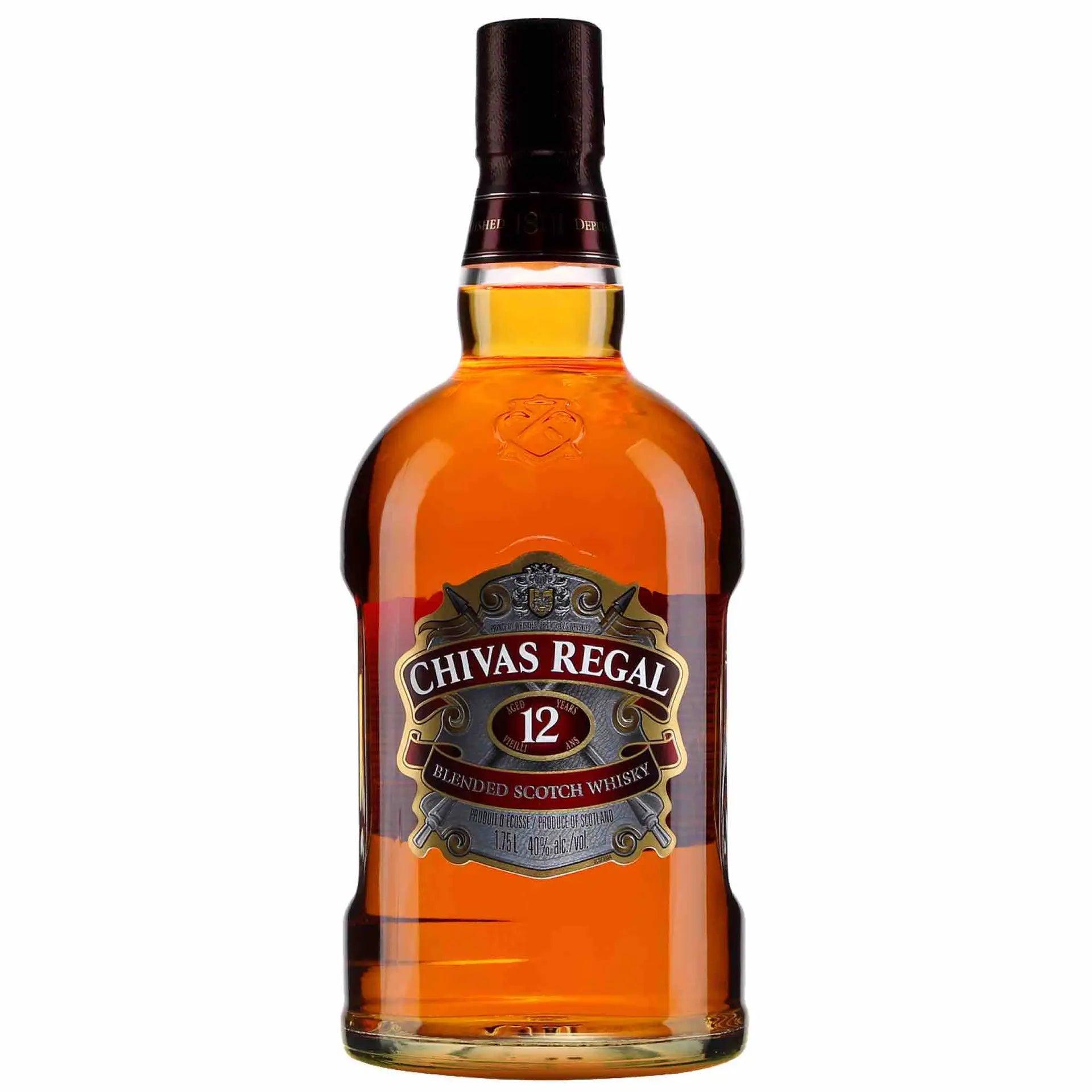 Buy Chivas Regal 12 Year Old 1.75L blended Scotch whisky bottle with label visible