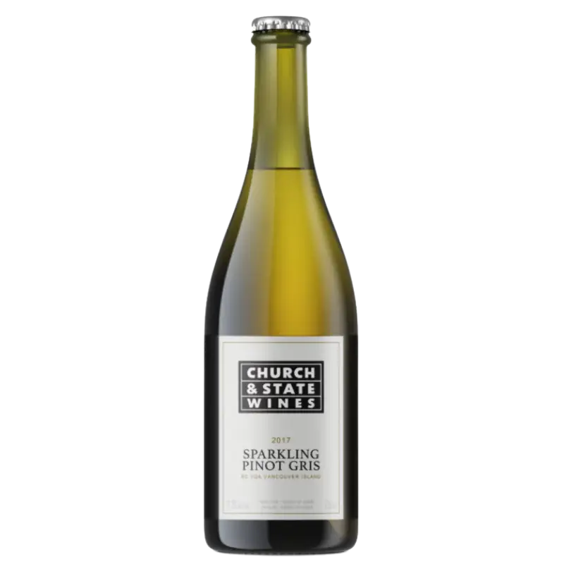Buy Sparkling Pinot Gris wine bottle, 750mL, with clear label and metal cap