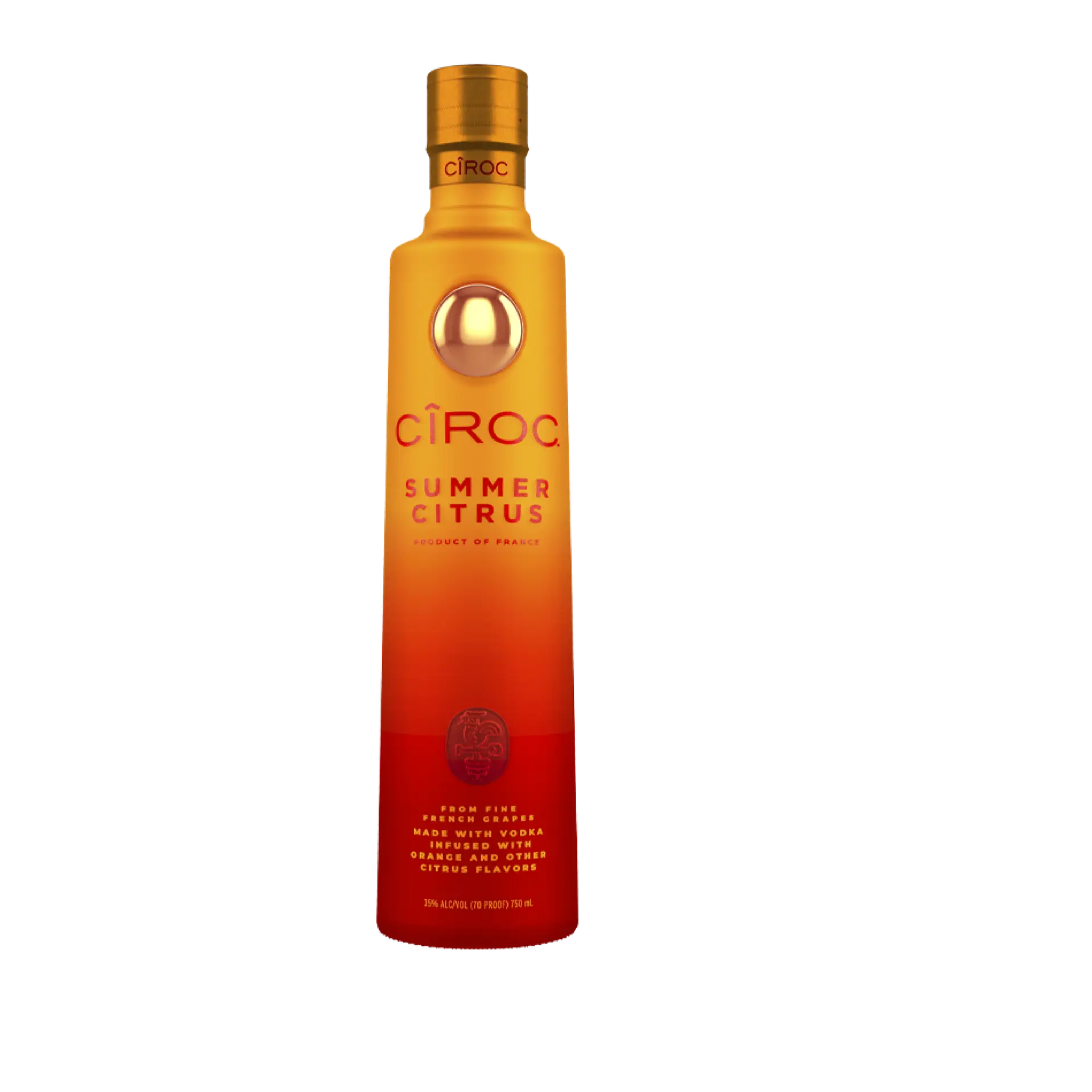 Buy Ciroc Summer Citrus vodka, orange gradient bottle, citrus infused liquor