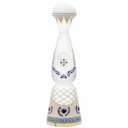 buy Clase Azul Añejo Tequila 750mL, decorative white and blue ceramic bottle