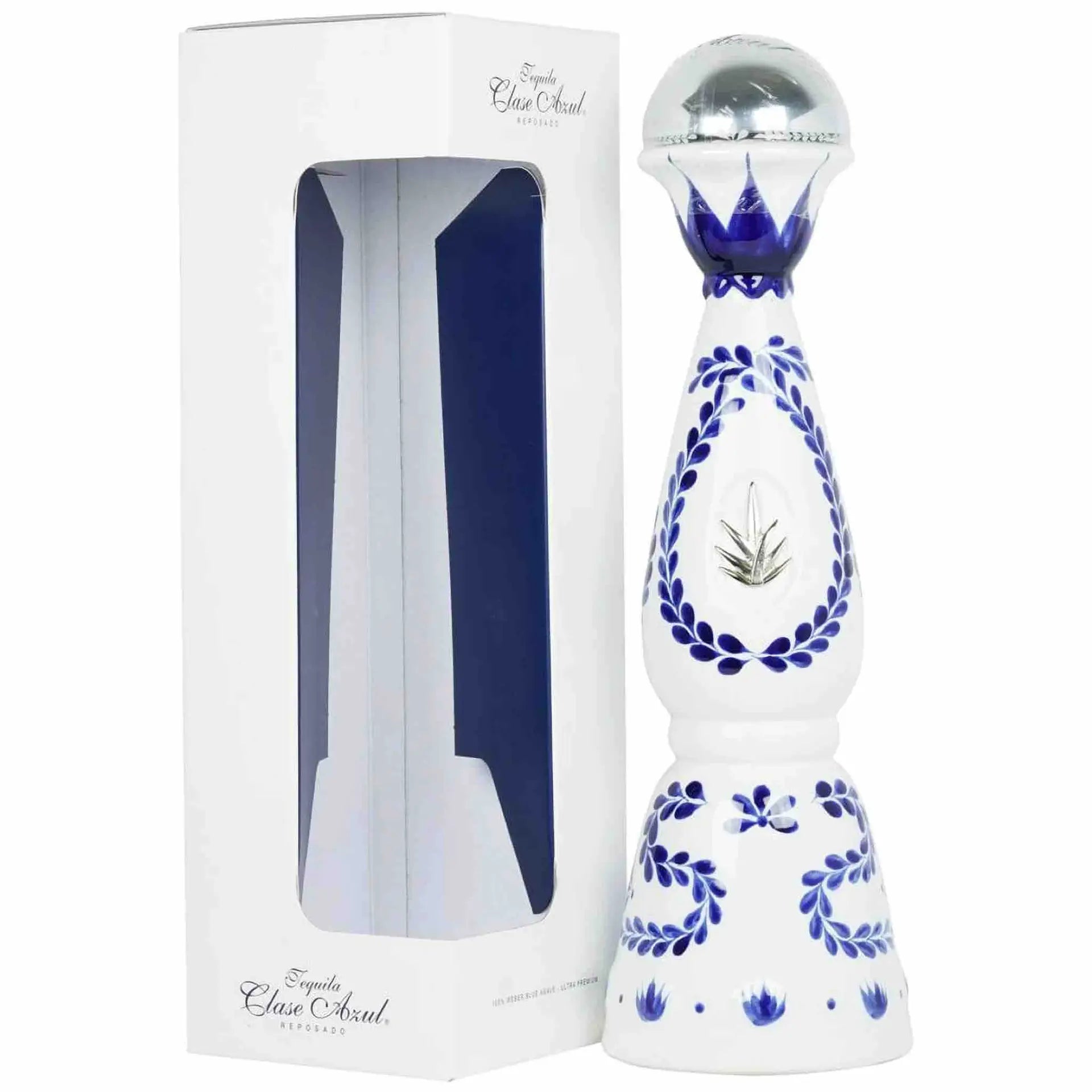 Buy Clase Azul Reposado tequila, ceramic blue and white bottle with box