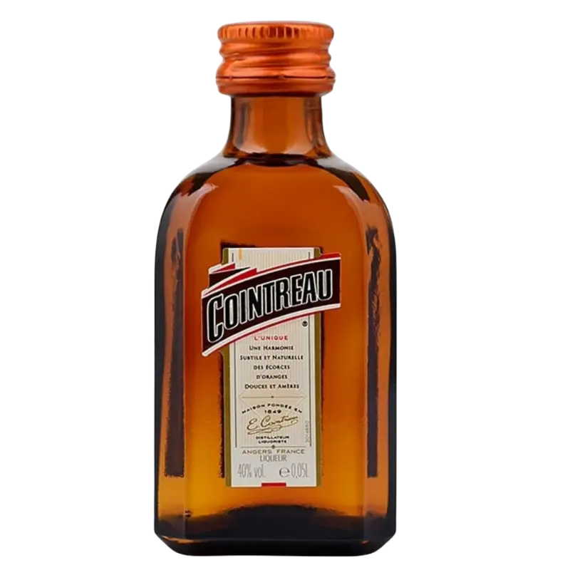 Buy Cointreau 50mL mini bottle, orange liqueur in clear amber glass, spirits product