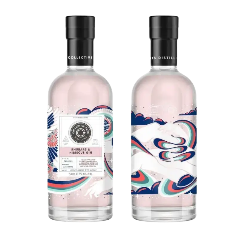 Collective Arts Rhubarb Amp Hibiscus Gin 750Ml Bottle Image