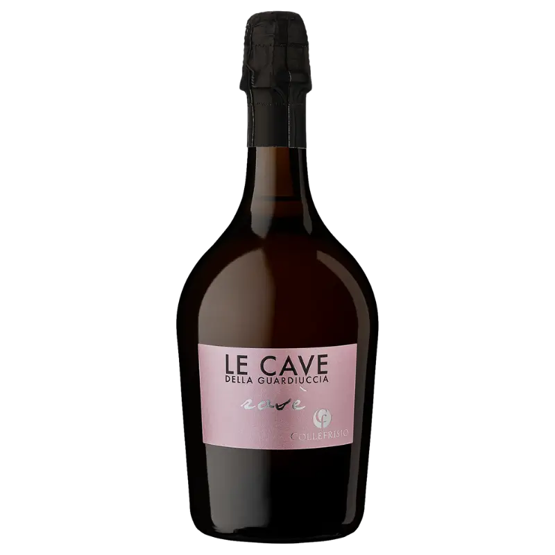 Buy Collefrisio LE Cave Brut Rosé 750mL, sparkling rosé wine in a dark glass bottle