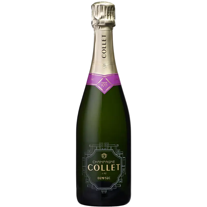 Buy Collet Champagne Demi Sec 750mL, sparkling wine bottle with gold and purple label