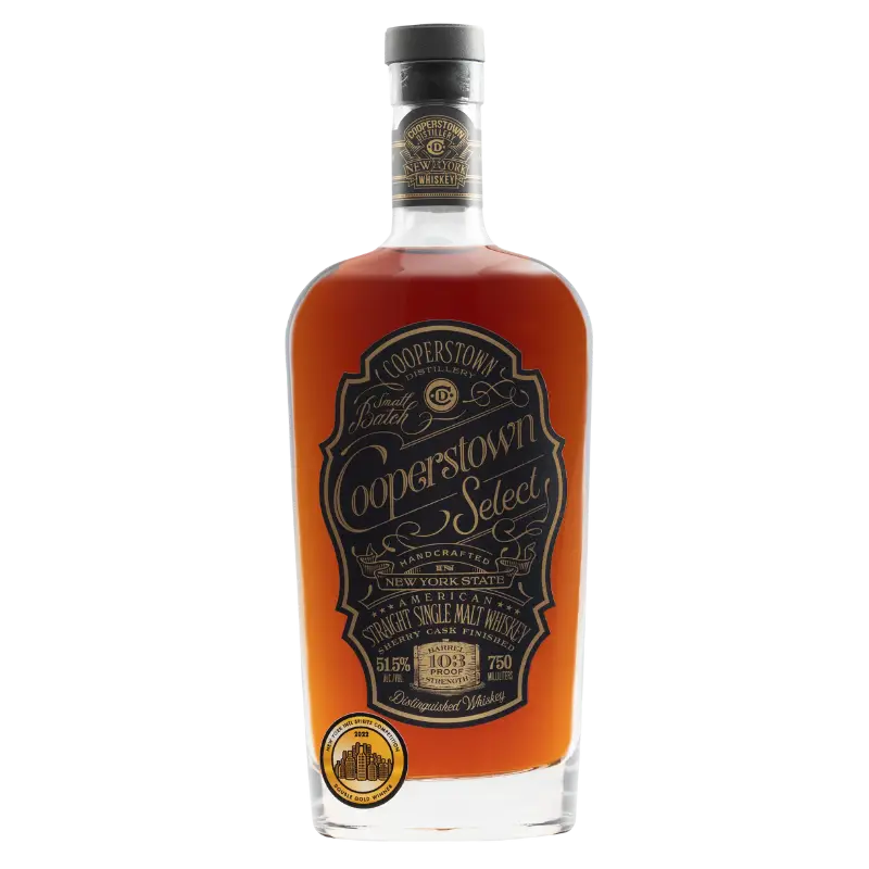 Cooperstown Select Single Malt Whiskey 750Ml Bottle Image
