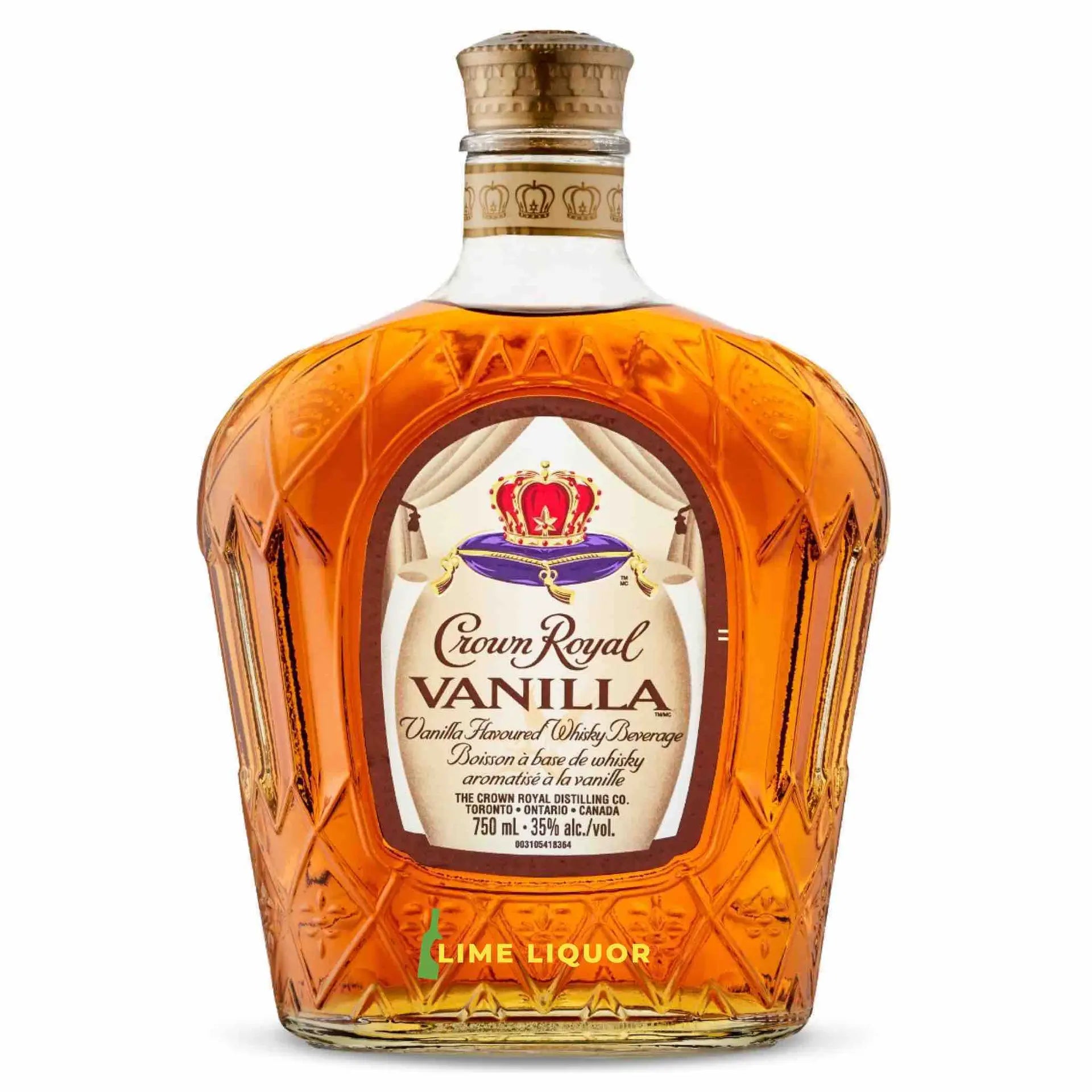 Buy Crown Royal Vanilla 750ml, vanilla flavored whisky with decorative bottle design