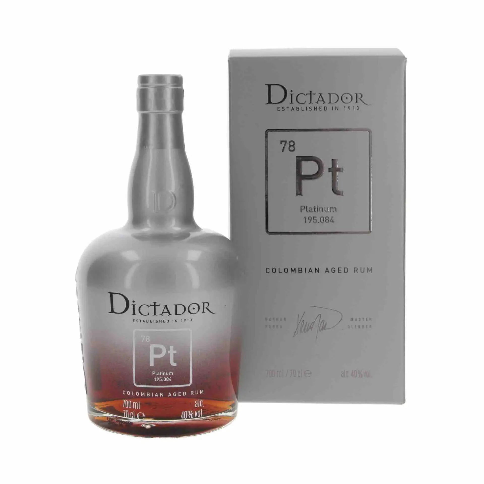 Buy Dictador XO Platinum Rum 700mL, Colombian aged rum bottle and gift box