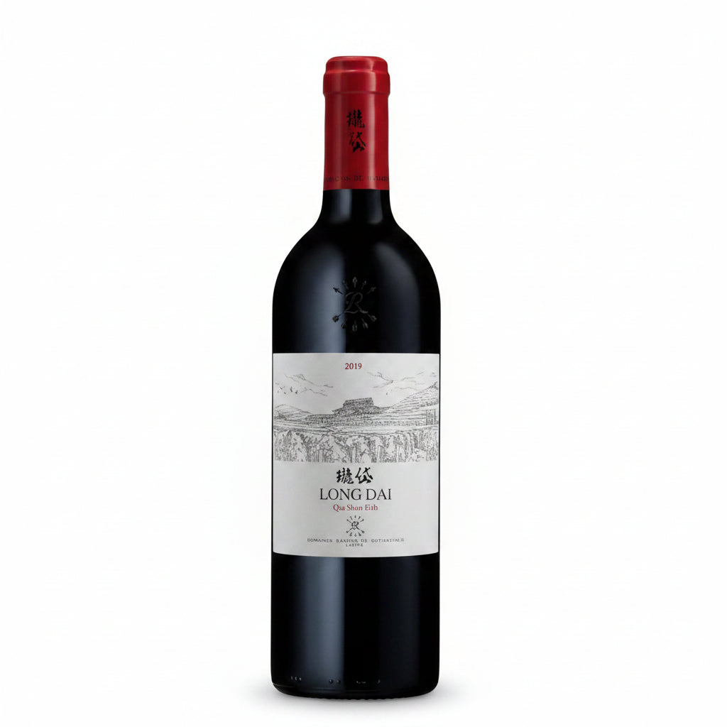 Bottle of Domaine Barons De Rothschild Long Dai 2018 red wine in a 750mL bottle with a dark label and elegant presentation.