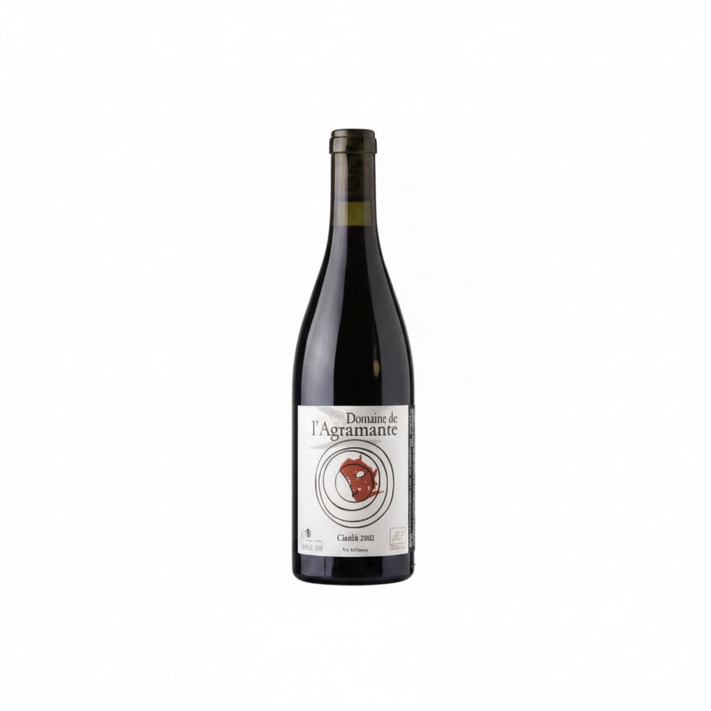 Bottle of Domaine de l'Agramante Ciaula wine with a label featuring elegant design and vineyard scenery.