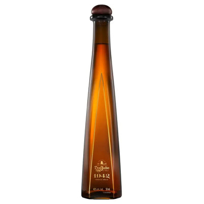 Don Julio 1942 50mL bottle of premium tequila with clear glass and label, showcasing the luxury spirit inside.