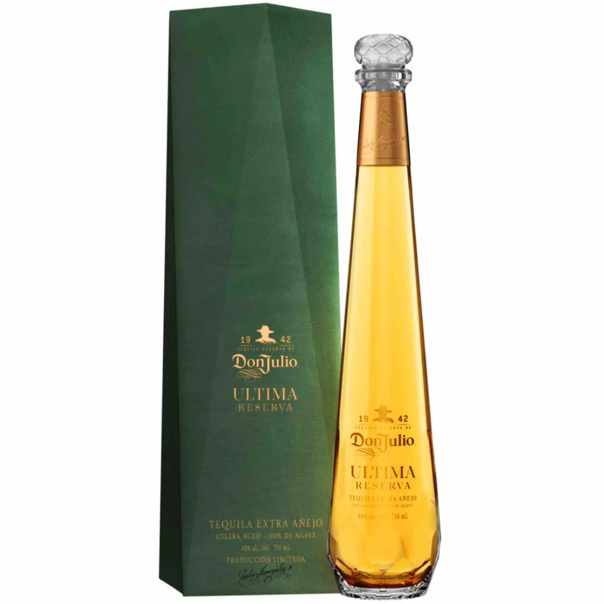 Buy Don Julio Ultima Reserva, tequila extra añejo bottle with green gift box