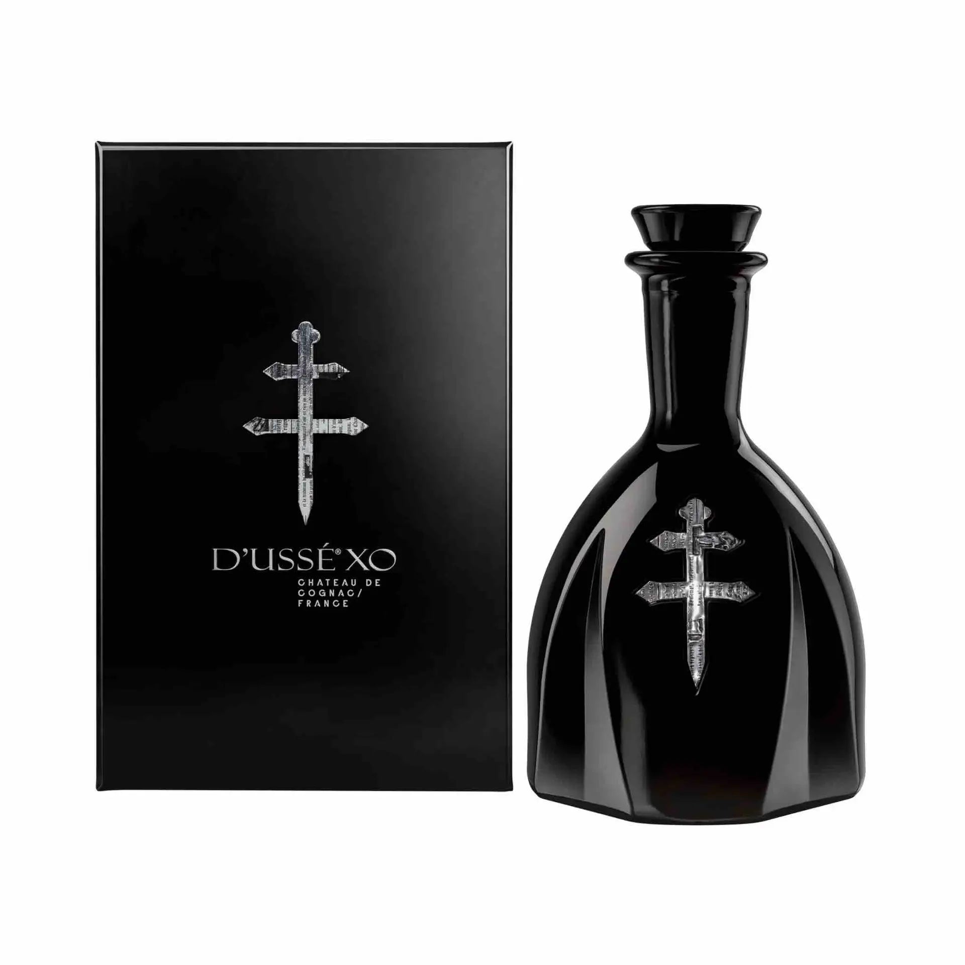 Buy Dusse XO Cognac 750mL, luxury black bottle with matching gift box, premium French spirit