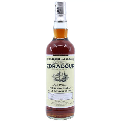 Edradour 10-Year-Old Single Malt Scotch Whisky in a 700mL bottle, featuring a rich sherried appearance
