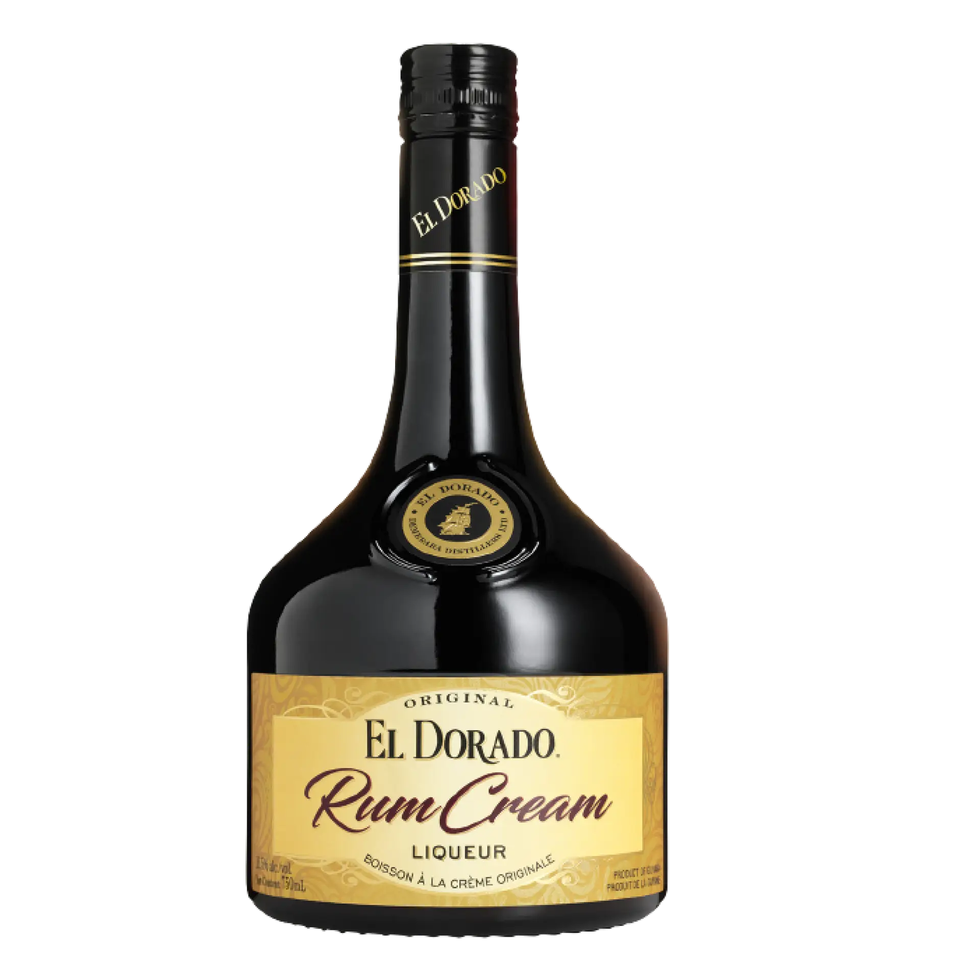 Buy El Dorado Rum Cream liqueur 750mL, creamy rum liqueur in black bottle