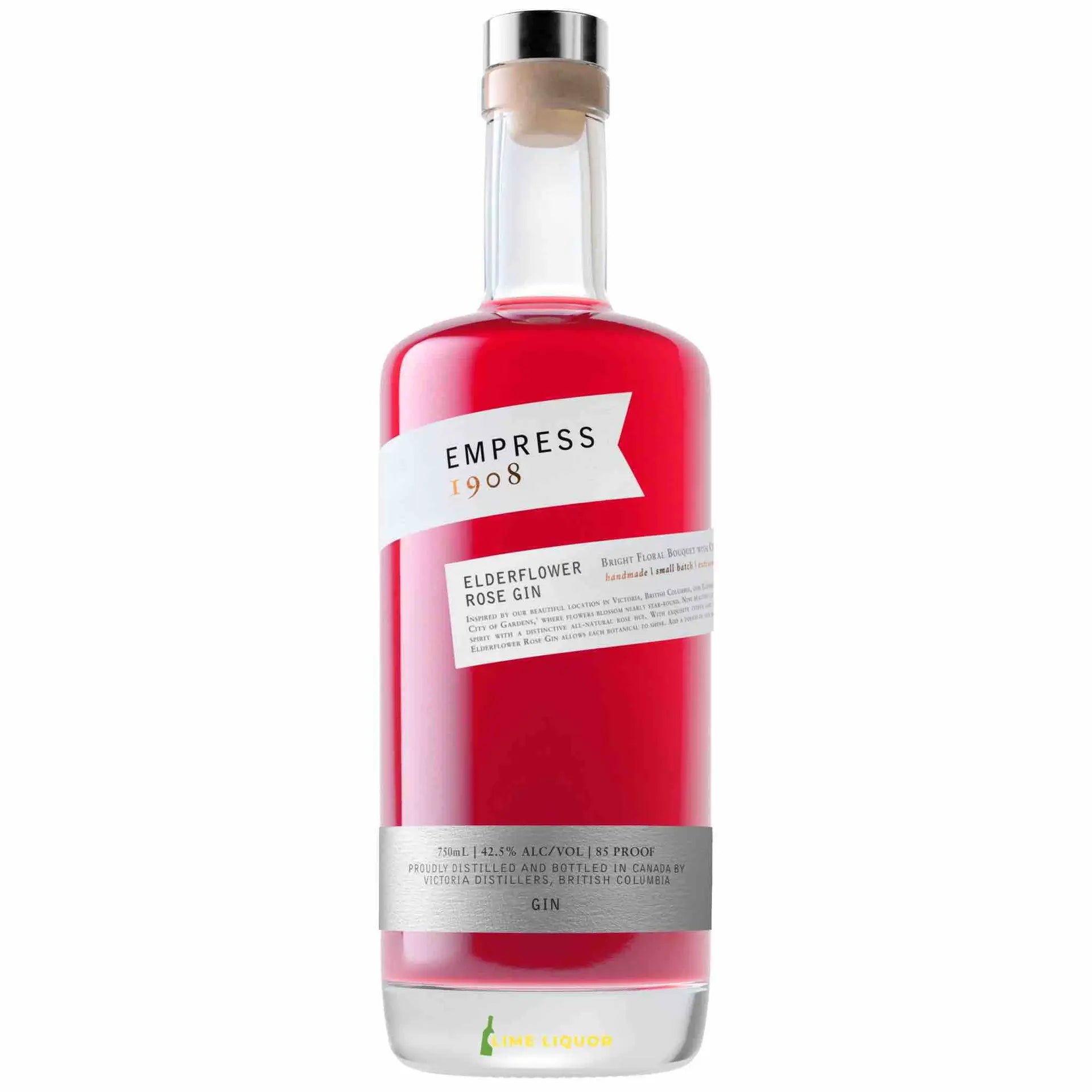 Buy Empress Elderflower Rose Gin 750mL, pink gin bottle, floral spirits, online liquor