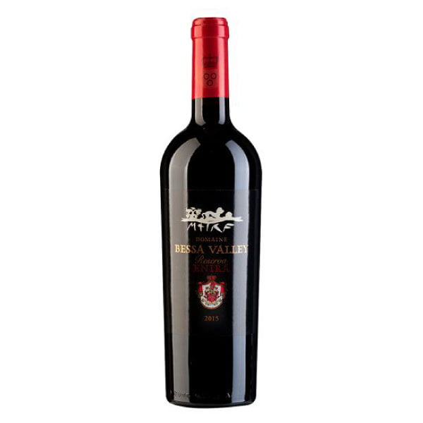 Enira Reserva Bessa Valley Reserva 750mL wine bottle with label and cork, showcasing a premium red wine from Bulgaria.