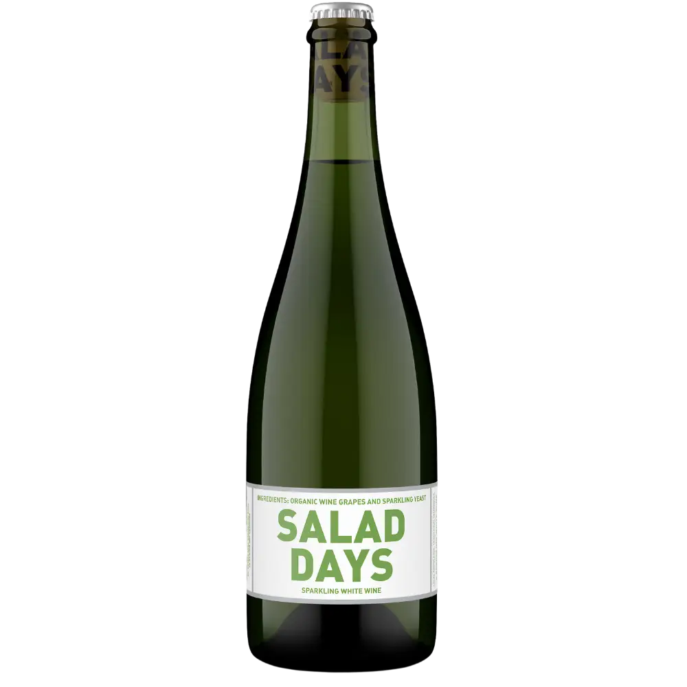 Buy Salad Days sparkling white wine, green glass bottle with white label