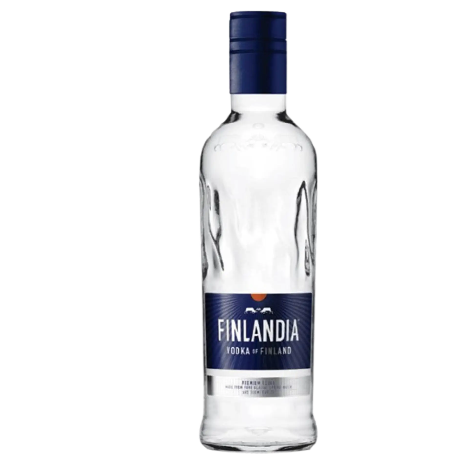 Buy Finlandia Vodka 375mL clear glass bottle with blue cap and label, spirits online Canada