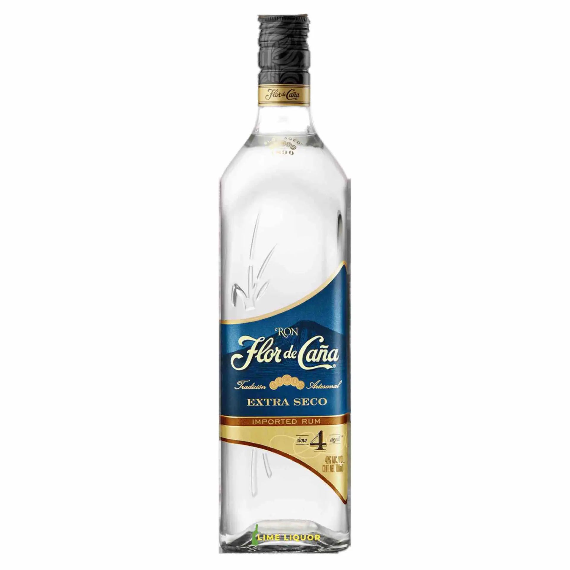 Buy Flor de Cana Extra Seco 4 Year white rum 750mL bottle, clear premium liquor