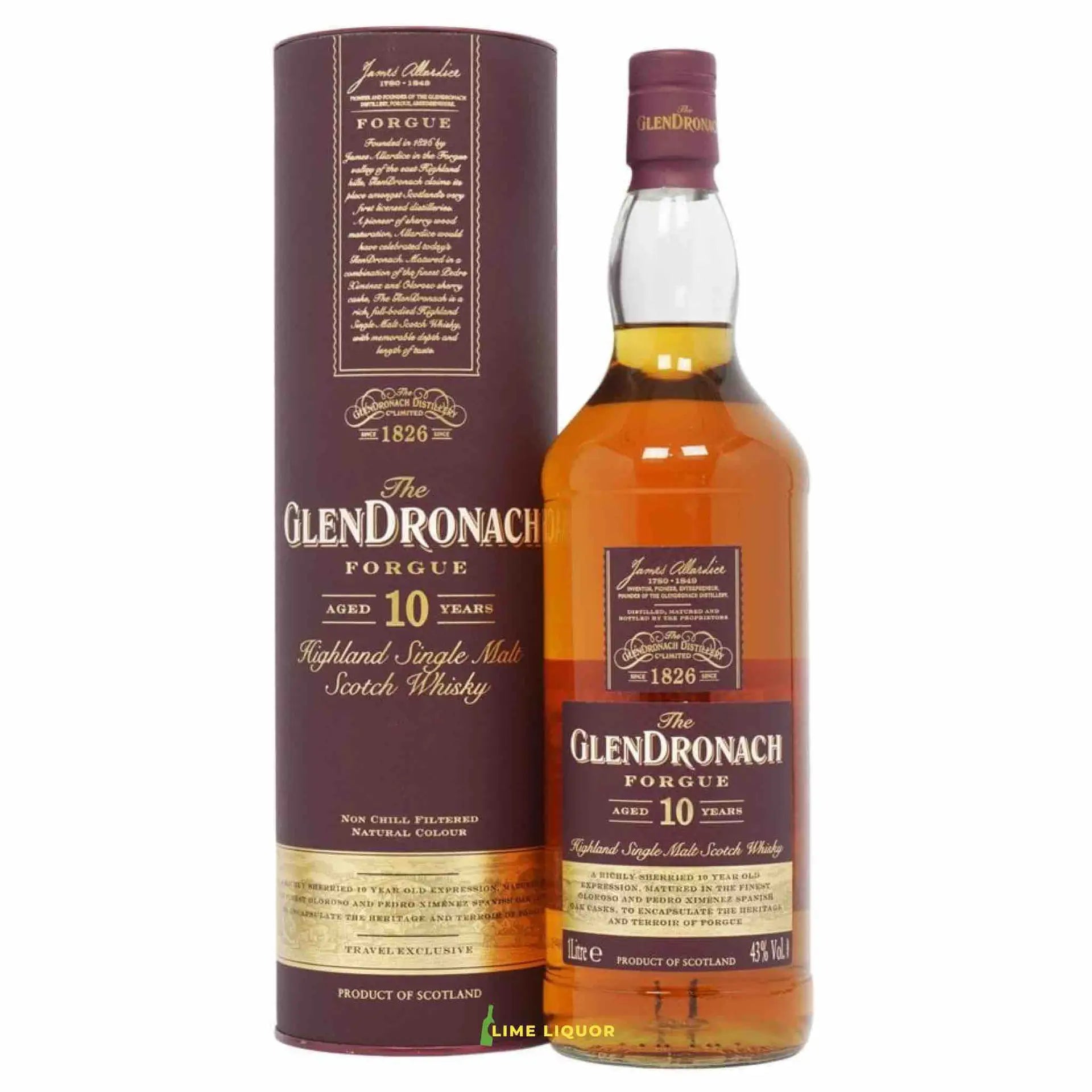 buy GLENDRONACH 10YR VINTAGE 700mL Highland single malt Scotch whisky bottle and box