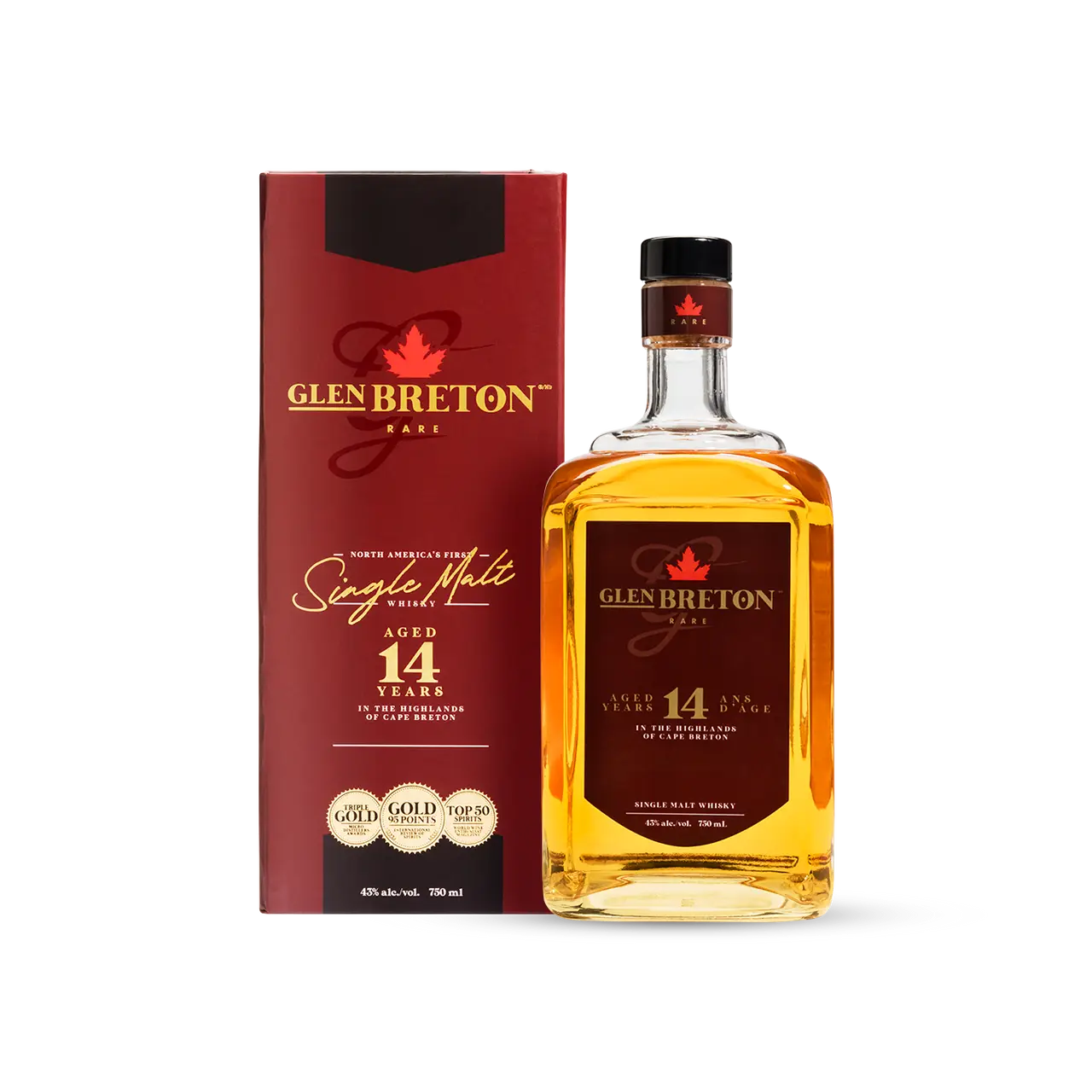 Glen Breton Single Malt Whisky Aged 14 Years 750Ml Bottle Image