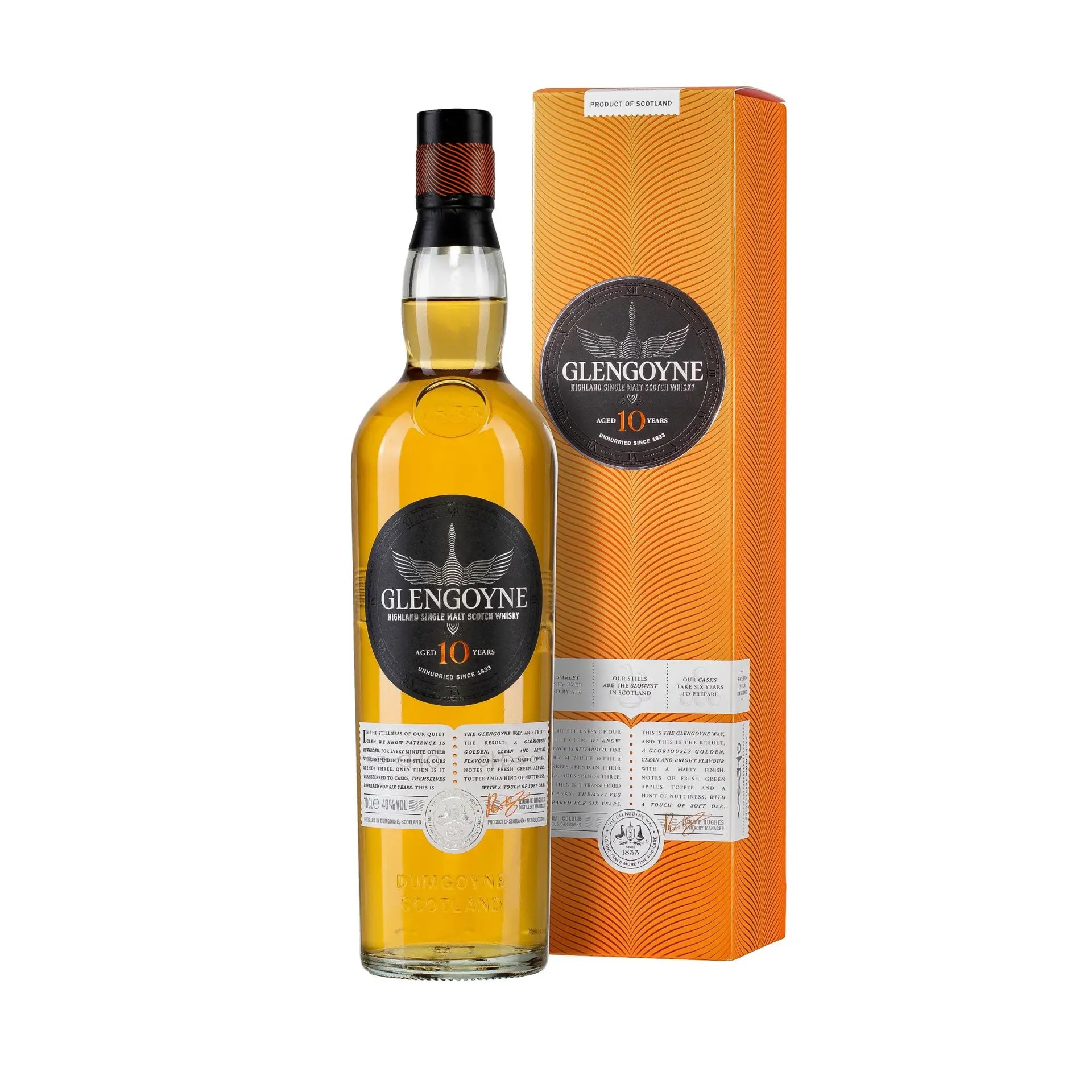 Glengoyne Highland Single Malt Scotch Whisky Aged 10 Years 750Ml Bottle Image