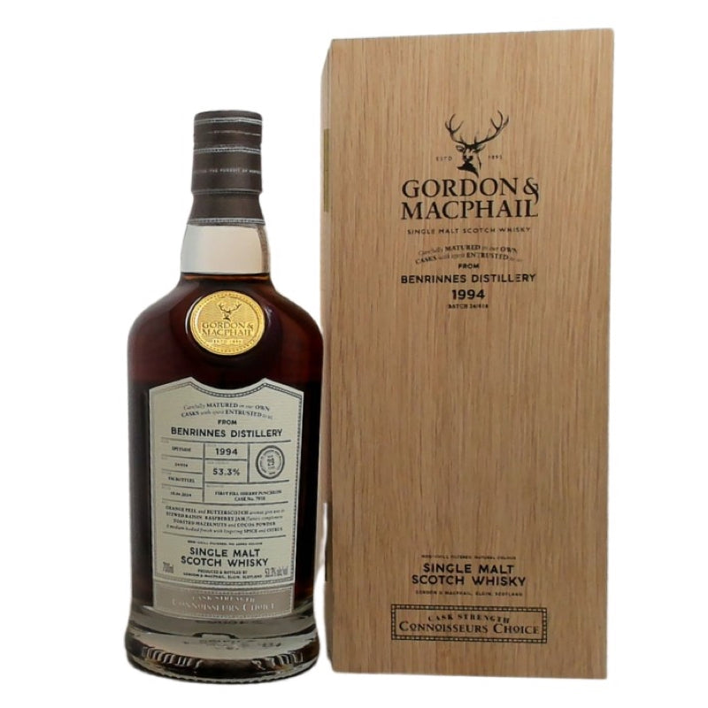 Gordon & Macphail Connoisseur's Choice Benrinnes Distillery 29 Year Old Single Malt Scotch Whisky Vintage: 1994