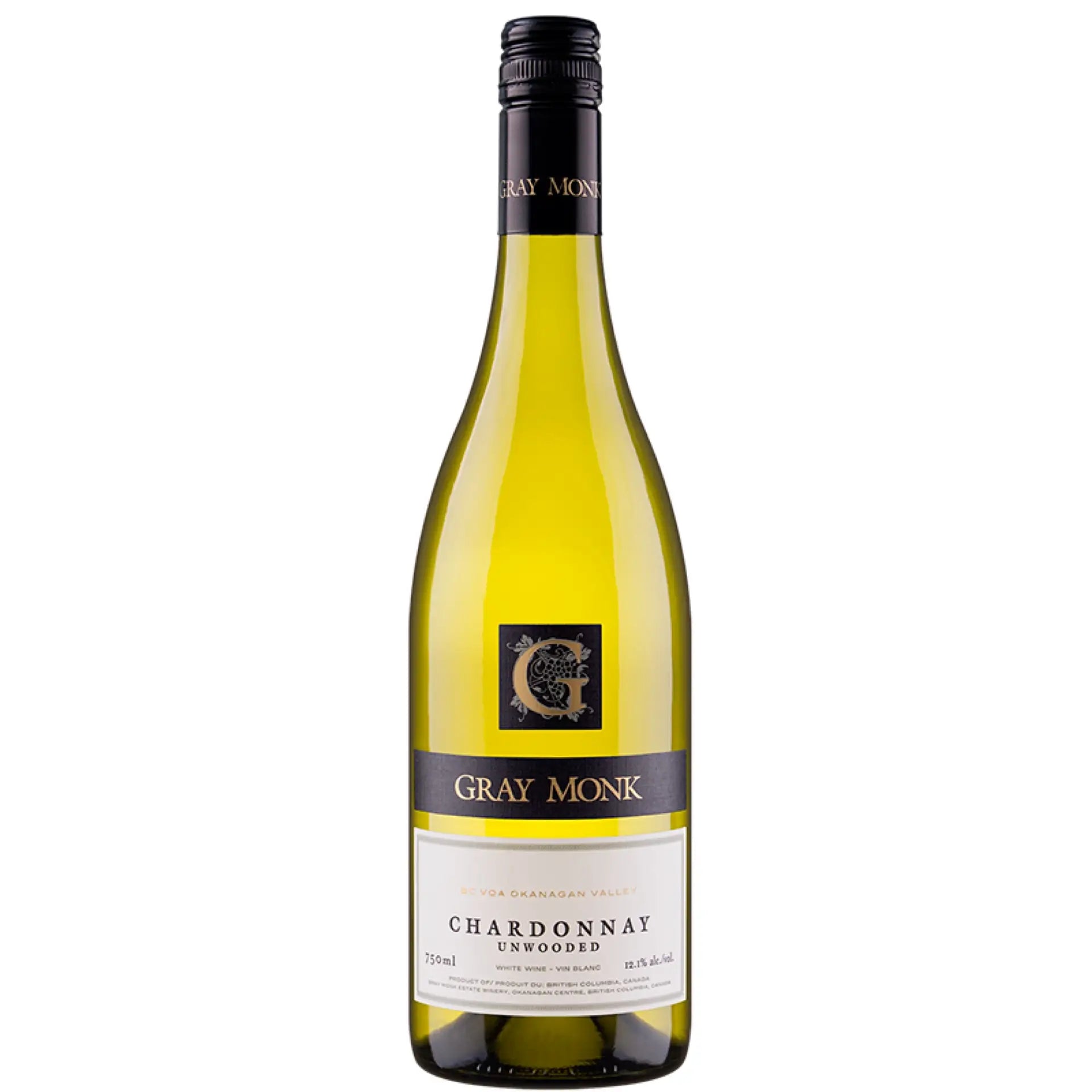 buy Gray Monk Chardonnay white wine bottle, 750ml, Canadian Okanagan Valley wine
