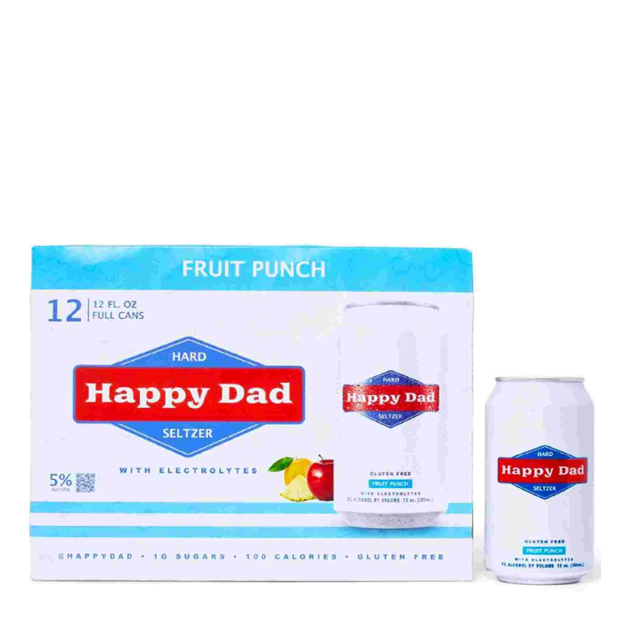 Buy Happy Dad Hard Seltzer Fruit Punch 12 pack, fruit punch flavored canned seltzer